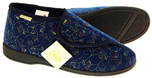 Dunlop Mujer Azul Marino Zapatillas De Velcro Ortopédica EU 37