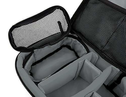 DURAGADGET Bolsa Acolchada Profesional Negra con Compartimentos e Interior en Gris para maquinilla de Afeitar/Corta Pelo Philips Serie 5000 HC5100/15 / Remington HC5810 Pro