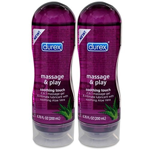 Durex Massage and Play Soothing Touch 2 in 1 Massage Gel & Intimate Lubricant with Soothing Alo Vera. : Size 6.76 Fl Oz by Durex
