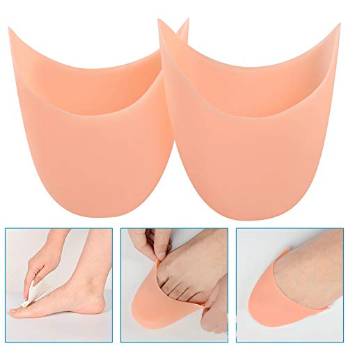 Dusenly - 2 pares de almohadillas de gel de silicona para los dedos del pie y los dedos del pie protectores para zapatos de ballet, punta, baile, tacones altos