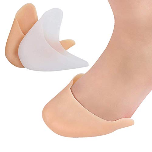 Dusenly - 2 pares de almohadillas de gel de silicona para los dedos del pie y los dedos del pie protectores para zapatos de ballet, punta, baile, tacones altos