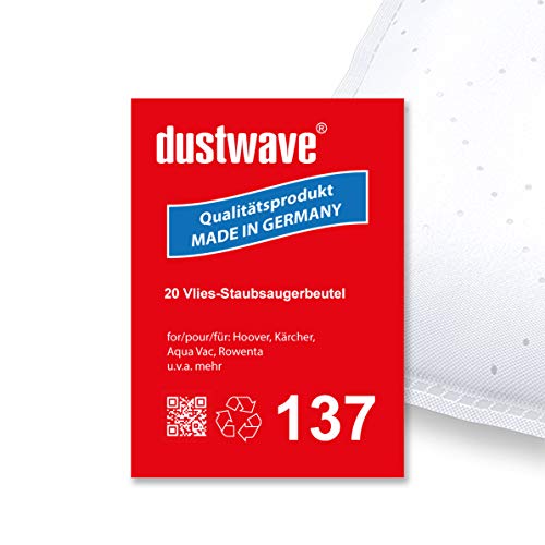dustwave® – 20 bolsas para aspiradoras Saphir – IVC 1425 WD A (30 litros) – Calidad Premium – Fabricado en Alemania