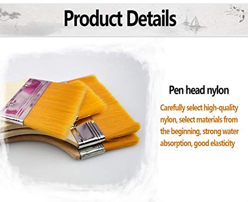 DXIA Juego de pinceles, Cepillo de pintura multipropósito, Madera Cepillo de Pintura Set, para paredes, reparación, Pared Conjunto Inicio Pinceles Pintura al Oleo, Pack de 12