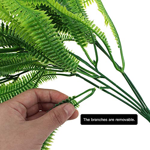 DXLing 2 Piezas Falsa Plantas Artificiales Faux Colgante Boston Helechos Flores Vine Plantas de Plástico Plantas Colgantes Hiedra Artificiales para Interior o Exterior Balcon Puerta Valla Jardín