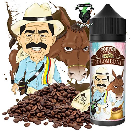 E-Liquid COLOMBIANA| 120ML TPD | ElecVap | Sin Nicotina: 0MG | E-Liquido vapeo para Cigarrillos Electronicos - E Liquidos para Vaper 70/30