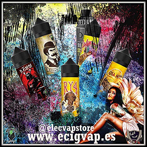 E-Liquid tabaquil RY4 de ElecVap - Sin Nicotina - 60ml formato TPD - 0MG Nicotina - E-Liquido para Cigarrillos Electronicos - E Liquidos para Vaper Jugo E Jugoso Sabor 70/30