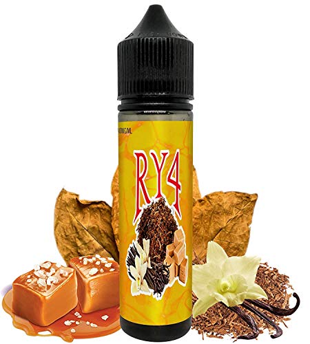 E-Liquid tabaquil RY4 de ElecVap - Sin Nicotina - 60ml formato TPD - 0MG Nicotina - E-Liquido para Cigarrillos Electronicos - E Liquidos para Vaper Jugo E Jugoso Sabor 70/30