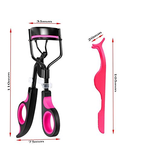 Ealicere Rizador de Pestañas Rizado Conjunto de Herramientas con Rellenar Almohadillas de Silicona ，Aplicador removedor Clip