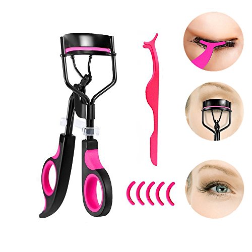 Ealicere Rizador de Pestañas Rizado Conjunto de Herramientas con Rellenar Almohadillas de Silicona ，Aplicador removedor Clip