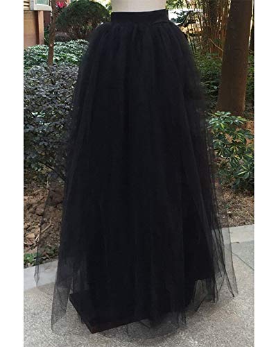 Eastery Falda Larga De La Rodilla La Falda De del Aro Estilo Simple De La Falda hasta La Rodilla De La Vendimia De Las Mujeres para El Vestido Nupcial De La Boda Falda Retro De La Princesa Tutu Falda