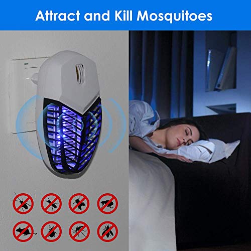 Eastshining Repelente Ultrasónico de Plagas, 2 in 1 Lámpara Antimosquitos Noche Lámpara Repelente de Insectos Interiores Control de Mosquitos Ratones Hormigas Cucarachas Moscas Polilla Arañas Pulgas