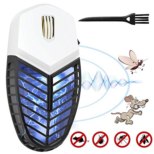Eastshining Repelente Ultrasónico de Plagas, 2 in 1 Lámpara Antimosquitos Noche Lámpara Repelente de Insectos Interiores Control de Mosquitos Ratones Hormigas Cucarachas Moscas Polilla Arañas Pulgas
