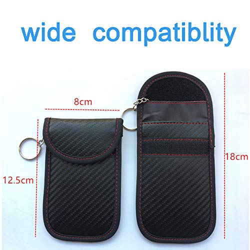 EasyULT Faraday Bolsa para Llaves de Coche Funda para Bloqueo de señal de Llave de Coche, RFID para Dispositivos de Bloqueo antirrobo RFID/WiFi/gsm/LTE/NFC (2 Paquetes)