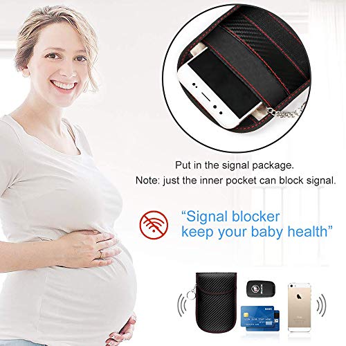 EasyULT Faraday Bolsa para Llaves de Coche Funda para Bloqueo de señal de Llave de Coche, RFID para Dispositivos de Bloqueo antirrobo RFID/WiFi/gsm/LTE/NFC (2 Paquetes)