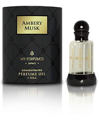 Eau de Parfum Ambery Musk, Perfume de Hombre, Perfume de Mujer, Perfume árabe, 100% Aceite, Sin Alcohol, Almizcle Halal, Attar Oriental, Botella Roll-on 12ML Notas: Safran,Jasmin,Musc,Ambre