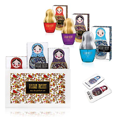 Eau de Parfum RUSSIAN PRESENT para mujeres y niñas, 35 ml - by SERGIO NERO (GIFT SET)