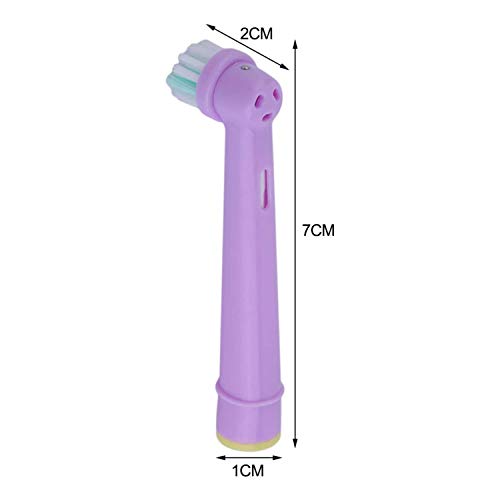 EB-10A - Cabezal de cepillo de dientes de repuesto profesional para niños, diseñado para cabezales de cepillo eléctrico Oral B, cerdas suaves, 4 piezas/tarjeta
