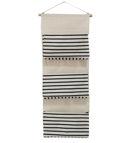 Ebeta Colgando Organizador Puerta Pared Organizador Utilidad de bolsillo Bolsa de almacenamiento colgante para el baño del vestuario de entrada 3 grandes compartimentos