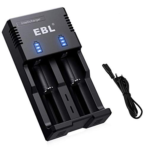 EBL iQuick Cargador para Pilas de Litio 18650 26650 14450 y Ni-MH Ni-CD AA AAA C Pilas Recargables Cargador Inteligente