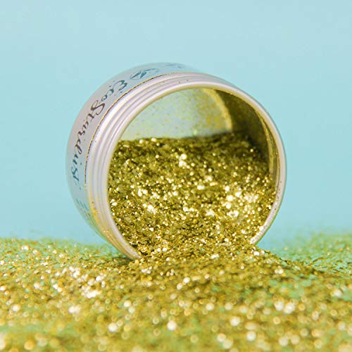 EcoStardust Gold Digger - Clavos para el cabello biodegradables con purpurina