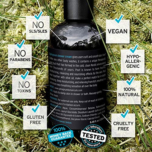 Eczema Body Wash & Cream 2in1-100% Natural pH Balancing Acids y aceite de oliva Crema de ducha. Tratamiento hidratante profundo sin sulfato para pieles muy secas y con picazón