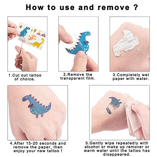 ED-Lumos Tatuajes Temporales para Niños Niñas Dibujos Animados 8 Hojas Etiquetas adhesivas Pegatinas para cumpleaños de niños Modelo niña de ballet