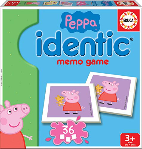 Educa- Identic Memo Game Peppa Pig Juego educativo de memoria para niños, a partir de 3 años (16227)