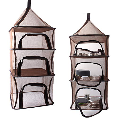 Egurs Camping Dry Net 4 Capas de Secado al Aire Libre Haning Plegable, Organizador de Camping Secador de Malla Plegable Almacén para el hogar Picnic Camping, Platos, Comida, Verduras, Frutas, Ropa