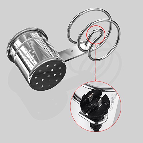 EINFAGOOD secador de Pelo Titular con Almohadillas Adhesivas mágicas, Organizador de baño Taza cilíndrica, Taladro Libre con Pegamento (secador de pelo titular)