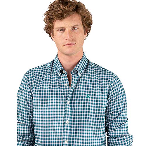 El Ganso 1 Camisa casual, Verde (Verde 0009), X-Large para Hombre