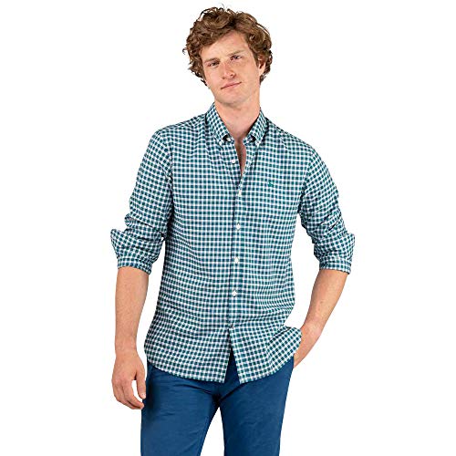 El Ganso 1 Camisa casual, Verde (Verde 0009), X-Large para Hombre