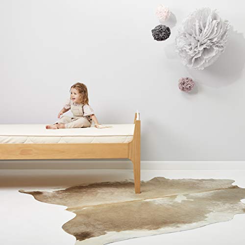 El Little Sheep Verde - Cubierta algodón orgánico, impermeable, Beige (Natural), para la cuna