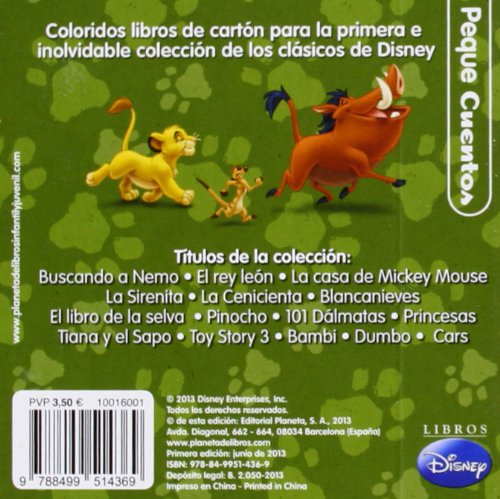 El Rey León. Pequecuentos