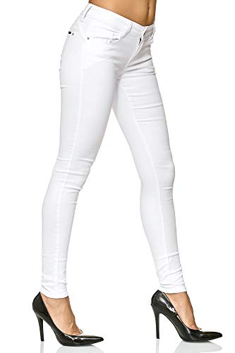 Elara Pantalones Vaqueros Mujer Push Up Skinny Chunkyrayan Blanco Y5110 White 38 (M)