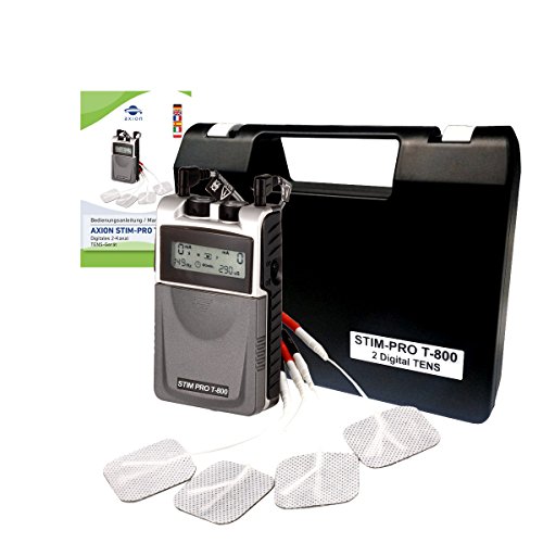 Electroestimulador digital tens stimpro t800 - Alivio del dolor y masaje - 11 modos - Alta calidad y uso sencillo - axion