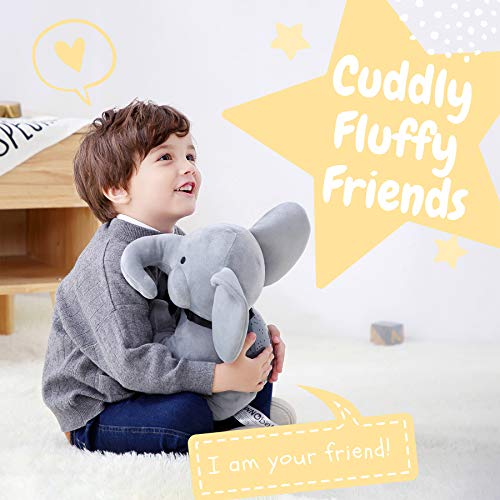 Elefante Peluche Bebe, Luz De Proyector Luces Estrellas Infantil, Lampara Elefante - INNObeta Elphy Gris