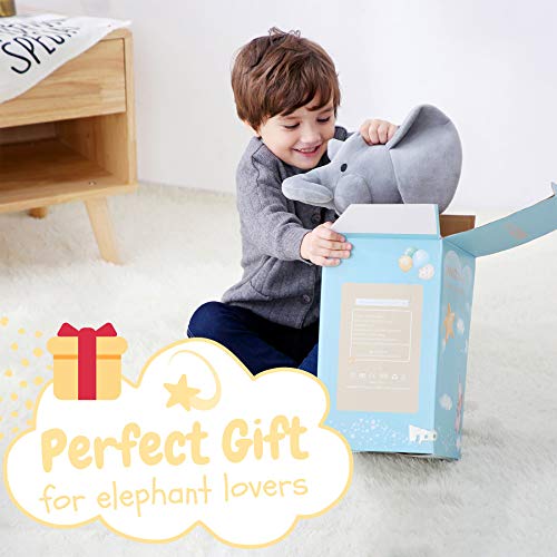 Elefante Peluche Bebe, Luz De Proyector Luces Estrellas Infantil, Lampara Elefante - INNObeta Elphy Gris