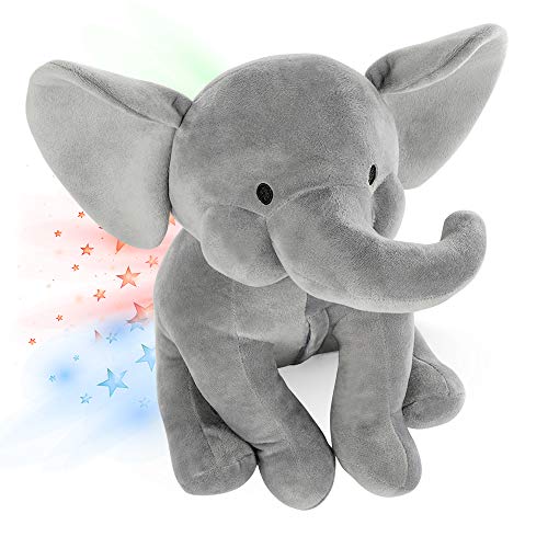 Elefante Peluche Bebe, Luz De Proyector Luces Estrellas Infantil, Lampara Elefante - INNObeta Elphy Gris
