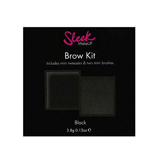 Elegante Kit Cejas Maquillaje Negro 3,8 g, Paquete 1er (1 x 4 g)