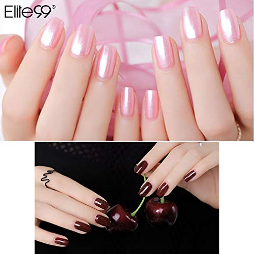 Elite99 Esmaltes Semipermanentes de Uñas en Gel UV LED, 5 Colores con Base y Top Coat Kit de Esmaltes de Uñas 006