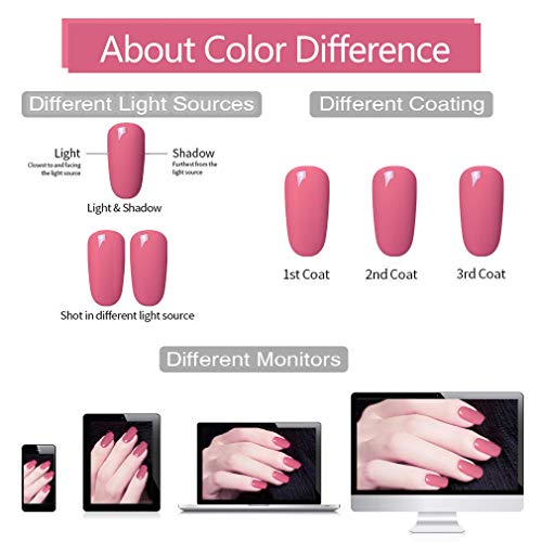 Elite99 Esmaltes Semipermanentes de Uñas en Gel UV LED, 6 Colores Kit de Esmaltes de Uñas, Esmaltes en Gel Soak Off 15ml 001