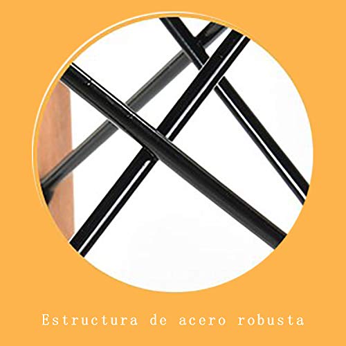 Ellexir Pack de 4 Sillas Comedor Sillas de Cocina Sillas de Bar Sillas de Manicura Sillas de Oficina Sillas Metálicas Mariposa Tipo Respaldo Silla de Comedor (Negro)