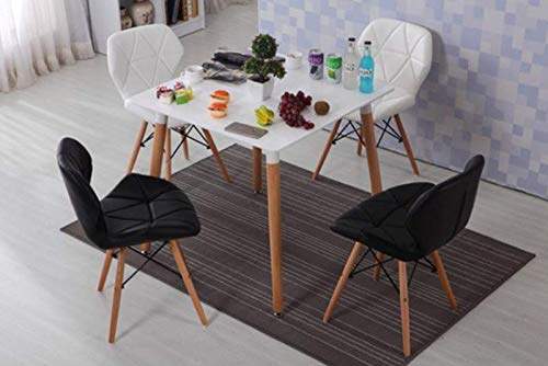 Ellexir Pack de 4 Sillas Comedor Sillas de Cocina Sillas de Bar Sillas de Manicura Sillas de Oficina Sillas Metálicas Mariposa Tipo Respaldo Silla de Comedor (Negro)