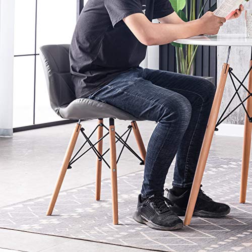 Ellexir Pack de 4 Sillas Comedor Sillas de Cocina Sillas de Bar Sillas de Manicura Sillas de Oficina Sillas Metálicas Mariposa Tipo Respaldo Silla de Comedor (Negro)