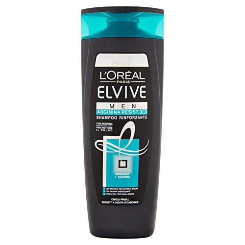 Elvive men Arginina Resist X3 Shampoo rinforzante 400 ml Pelo fragili y rotos