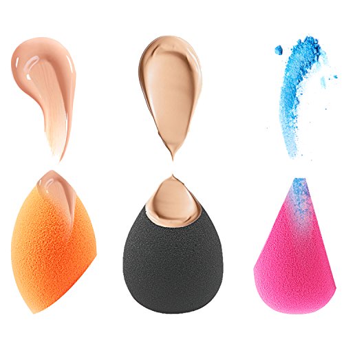 EmaxDesign Esponja Maquillaje 6 Piezas Esponjas Aplicadores de Maquillaje, Corrector, Polvo, Crema y Colorete Blender Esponjas,sin látex.