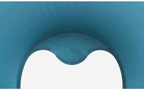 En forma de U Manual de la almohadilla del recorrido de la almohadilla de presión almohada inflable con almacenamiento saco de dormir Confort Soporte lumbar cojín ligero plegable Sólo 76g (color: rojo