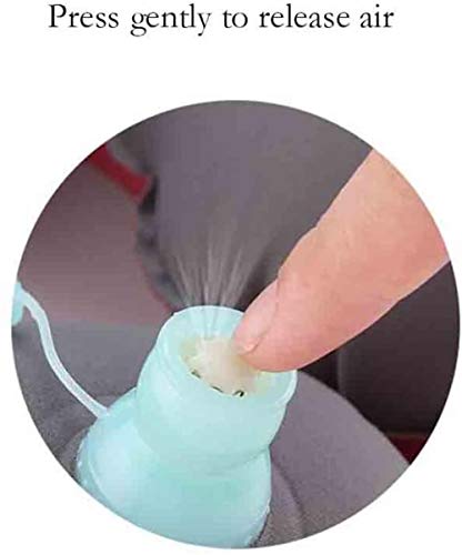 En forma de U Manual de la almohadilla del recorrido de la almohadilla de presión almohada inflable con almacenamiento saco de dormir Confort Soporte lumbar cojín ligero plegable Sólo 76g (color: rojo