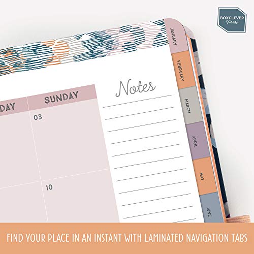 (en inglés) Agenda 2021 A5 Perfect Year de Boxclever Press con pestañas. Planificador semanal enero-dic’21. Agenda semana vista con páginas de planificación mensual, páginas para notas y más.