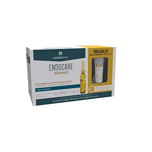 Endocare Radiance C Proteoglicanos Oil-Free Ampollas, 30x2ml+REGALO Heliocare 360 Water Gel SPF50+, 15ml